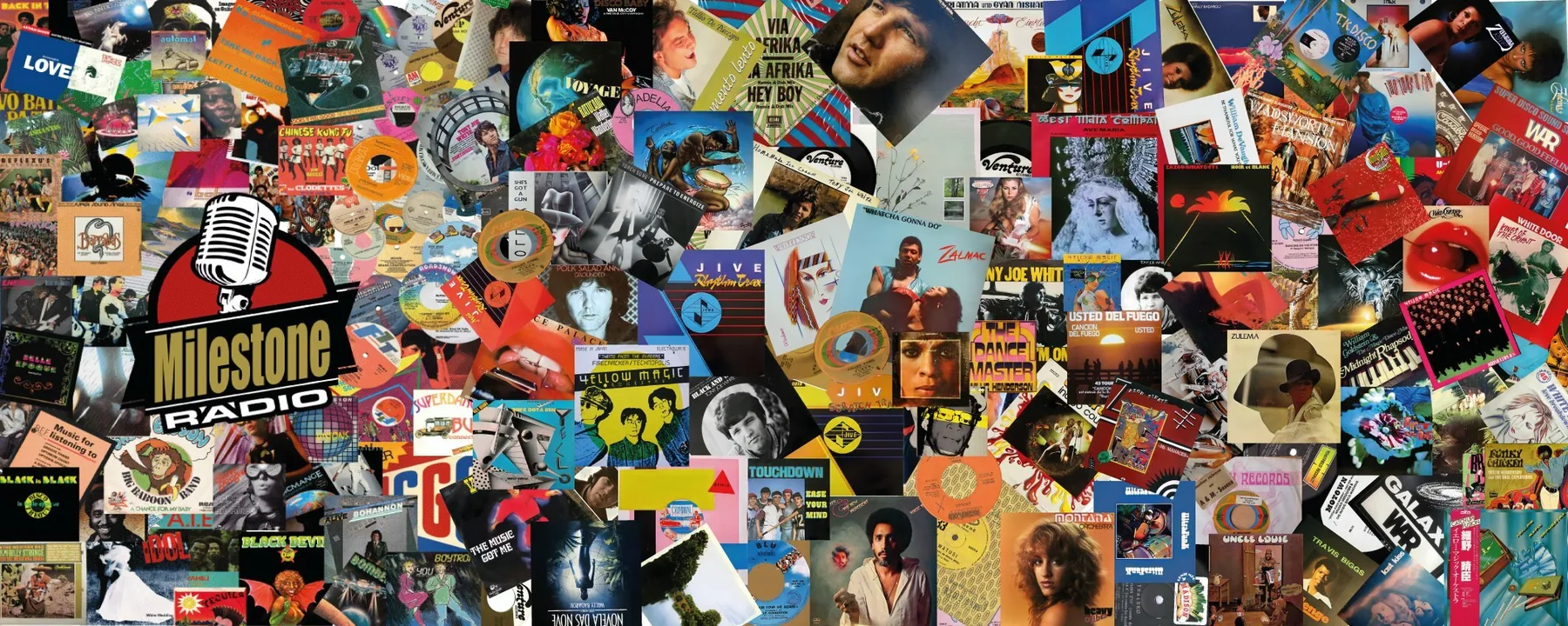 Milestone Radio record archive collage
